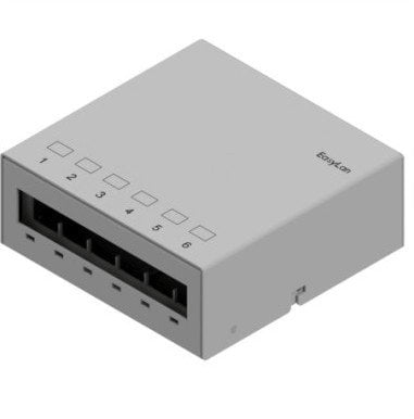 Panel EasyLan Desk Consolidation Point, dla 6x Keystone, RAL7035