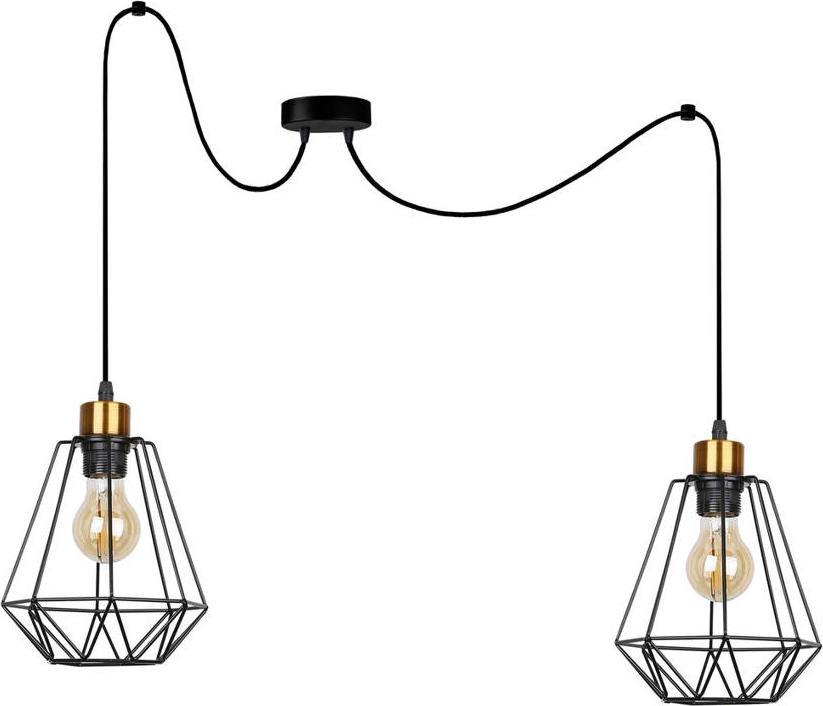 Lampa wisząca Candellux Lampa wisząca czarno-złota 2 Primo P 32-00286