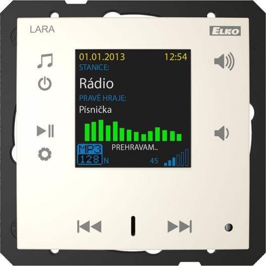 Radio ELKO EP Radio internetowe LARA-R/PE perłowy, design LOGUS90, EFAPEL, ELKOEP, iNELS