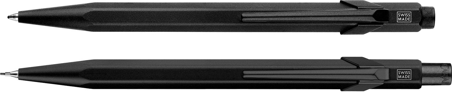 Zestaw długopis 849 i ołówek 844 CARAN D'ACHE Black Code, w etui, czarny