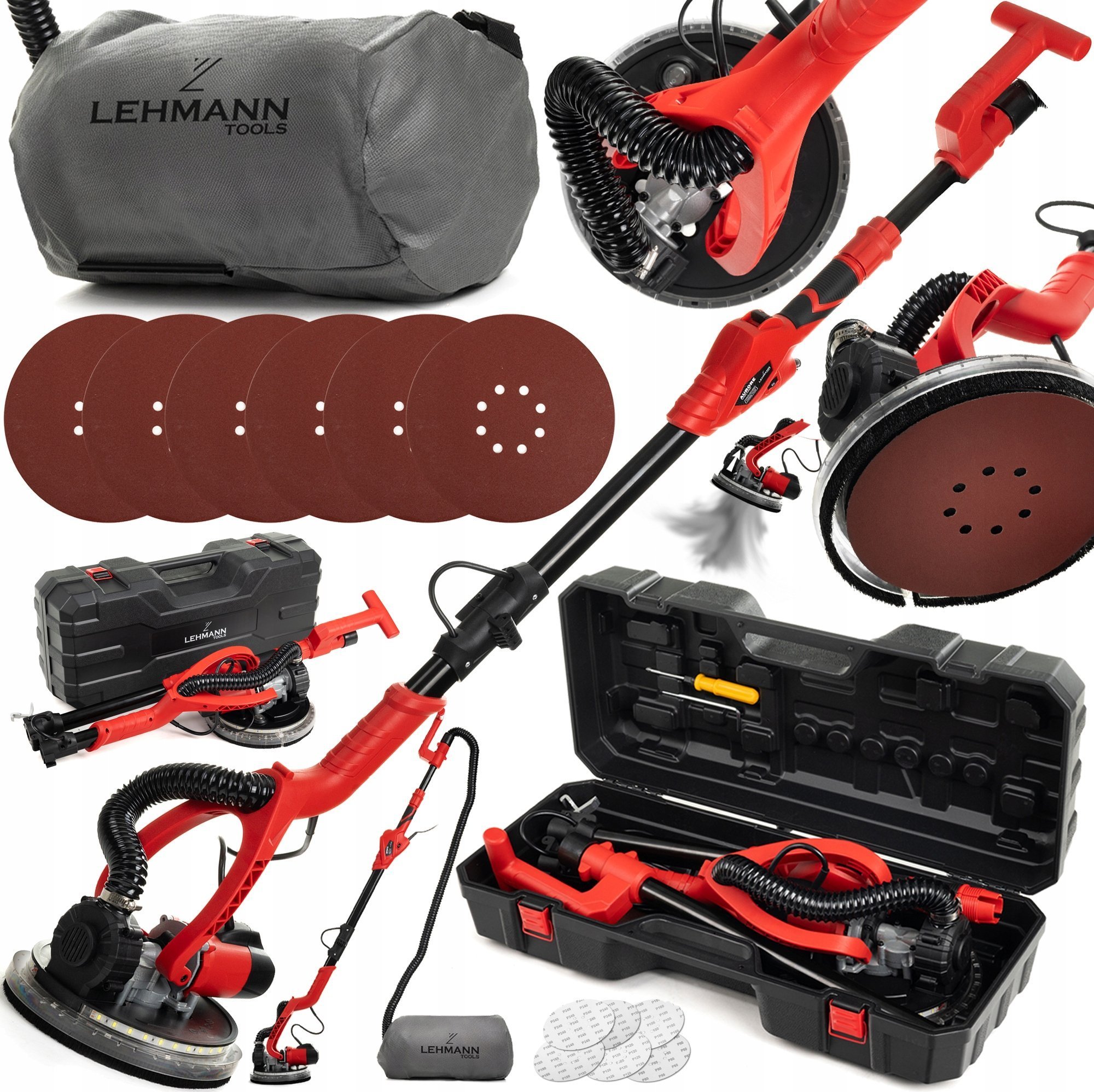 Szlifierka Lehmann SZLIFIERKA DO GIPSU ŻYRAFA GŁADZI TYNKÓW TYNKU LED Z WYSIĘGNIKIEM LEHMANN