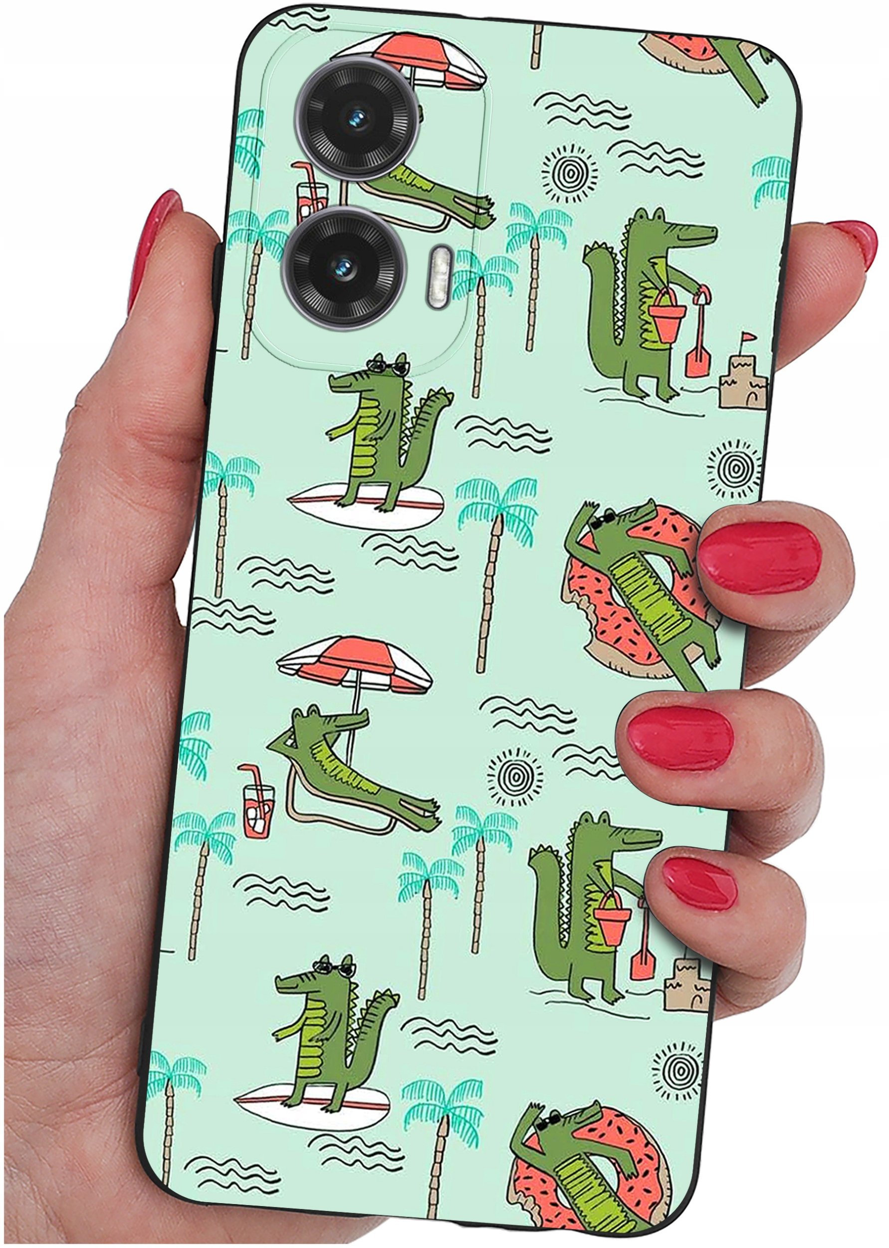 Etui do Motorola Moto G35 5G WZORY |SILIKONOWE MATT CASE + SZKŁO 9H