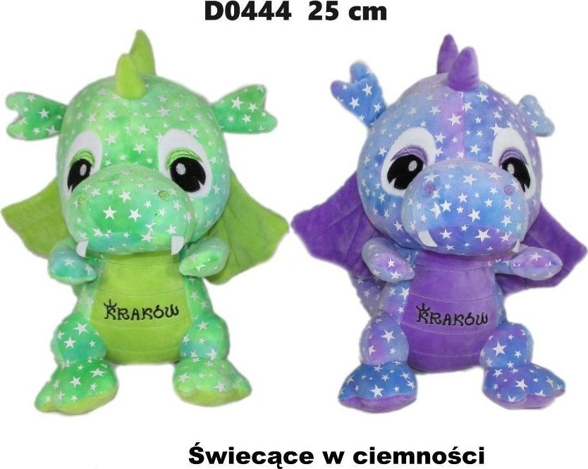 Smok "Kraków" świecący w ciemności 25cm MIX