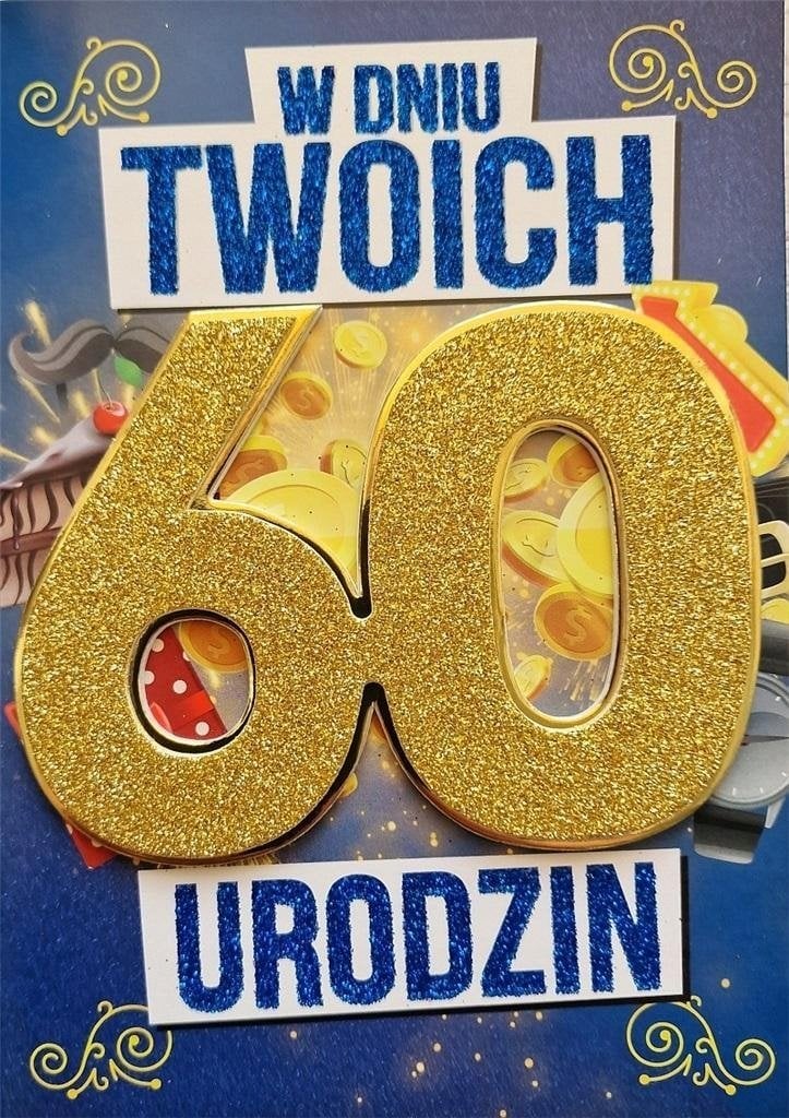 Yeku Karnet Urodziny 60 męskie