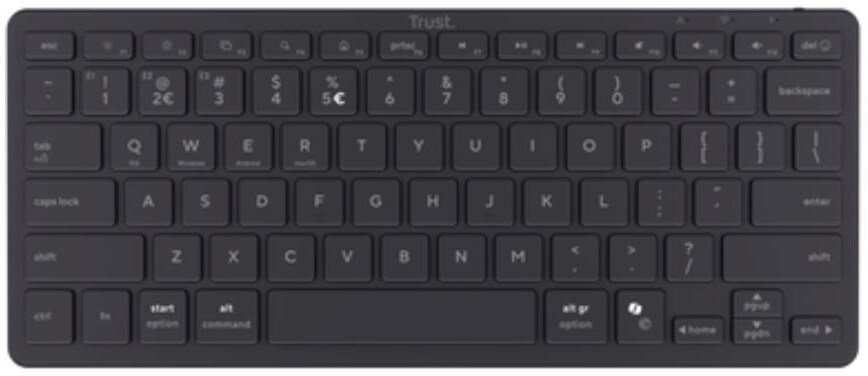 Klawiatura Trust TRUST Klawiatura Nado II Membranowa Bezprzewodowa czarna