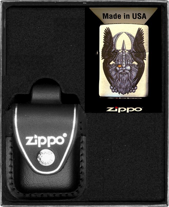 Zestaw ZIPPO Zapalniczka ODIN WITH RAVIN Prezentowy No3