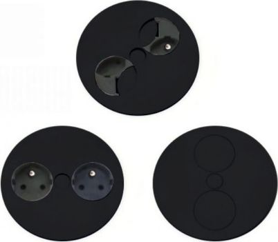 Bachmann Bachmann Twist zestaw gniazd wpuszczanych 2xUTE czarny