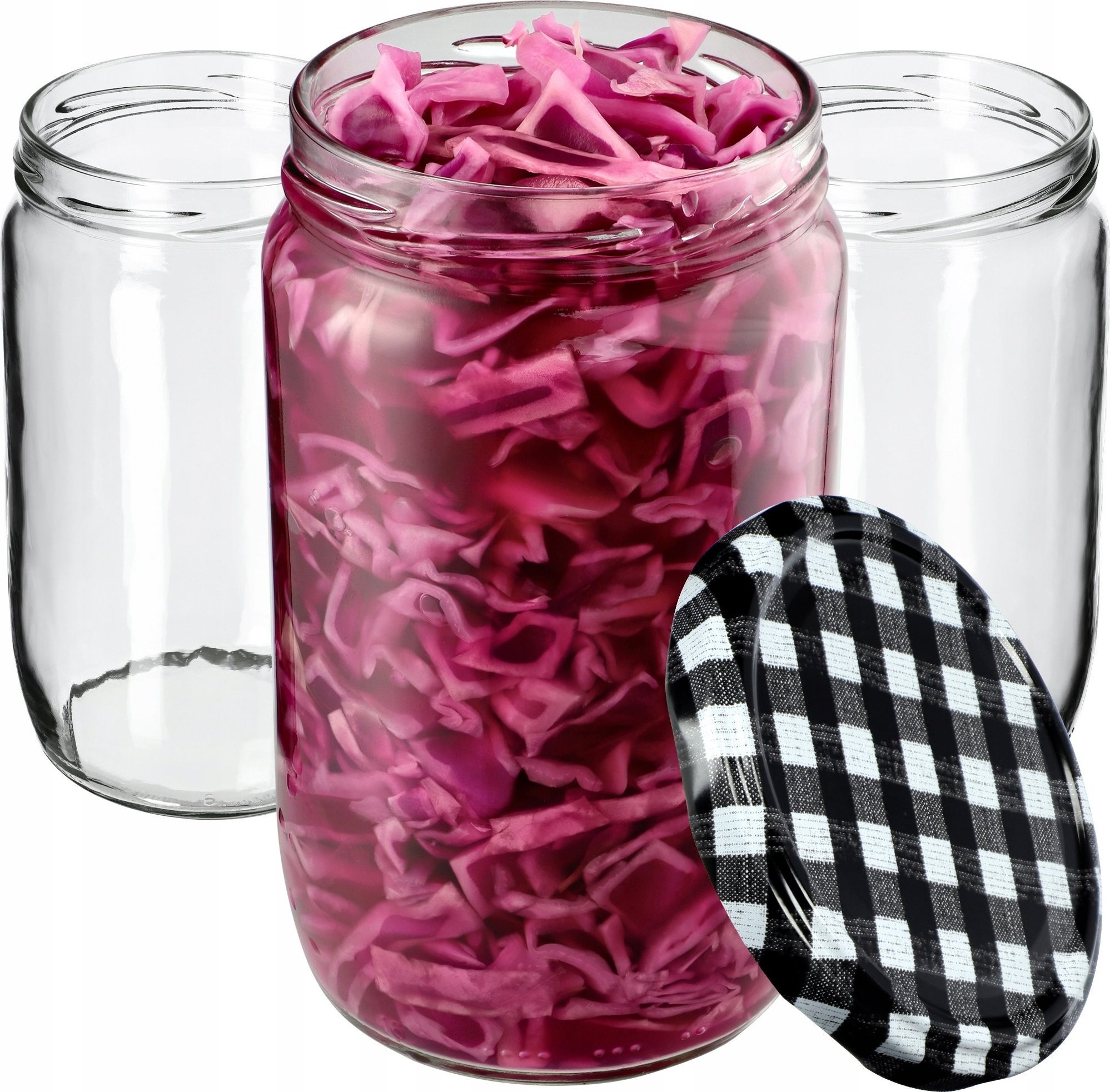 Kadax 64x Słoik Szklany 720ml Na Przetwory Zakrętki fi82