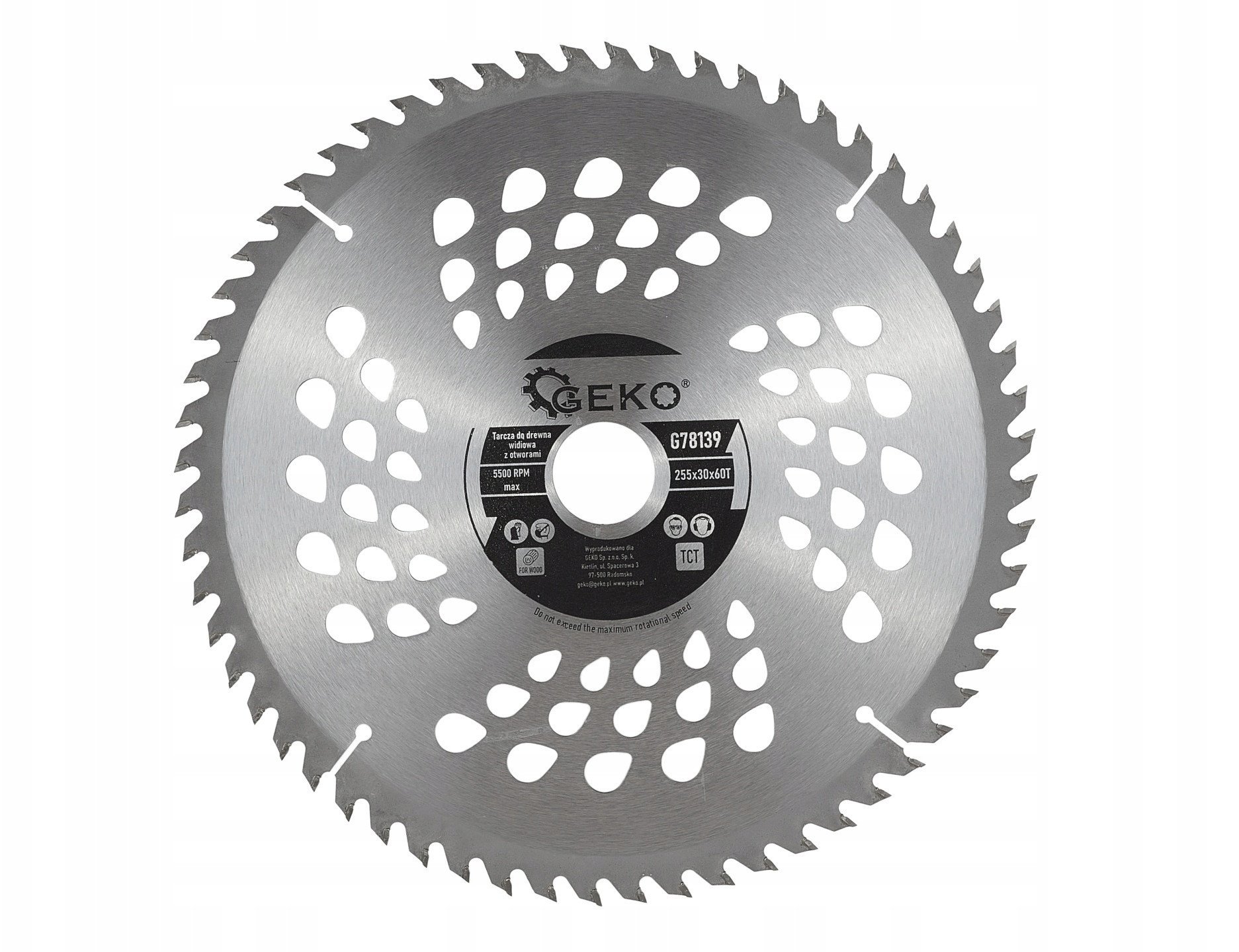 Tarcza do drewna 255x30x60T(otwory) (25)