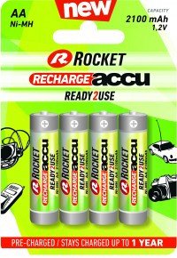 Rocket Precharged HR6 2100MAH ALWAYS READY Blister pack 4 pcs.