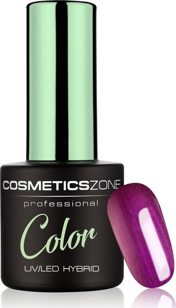 Cosmetics Zone Lakier hybrydowy hipoalergiczny purpurowy metaliczny 7ml - Royal Purple 258