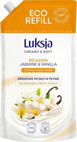 Luksja Luksja Creamy & Soft Kremowe mydło w płynie Jaśmin i Wanilia 900 ml opakowanie uzupełniające
