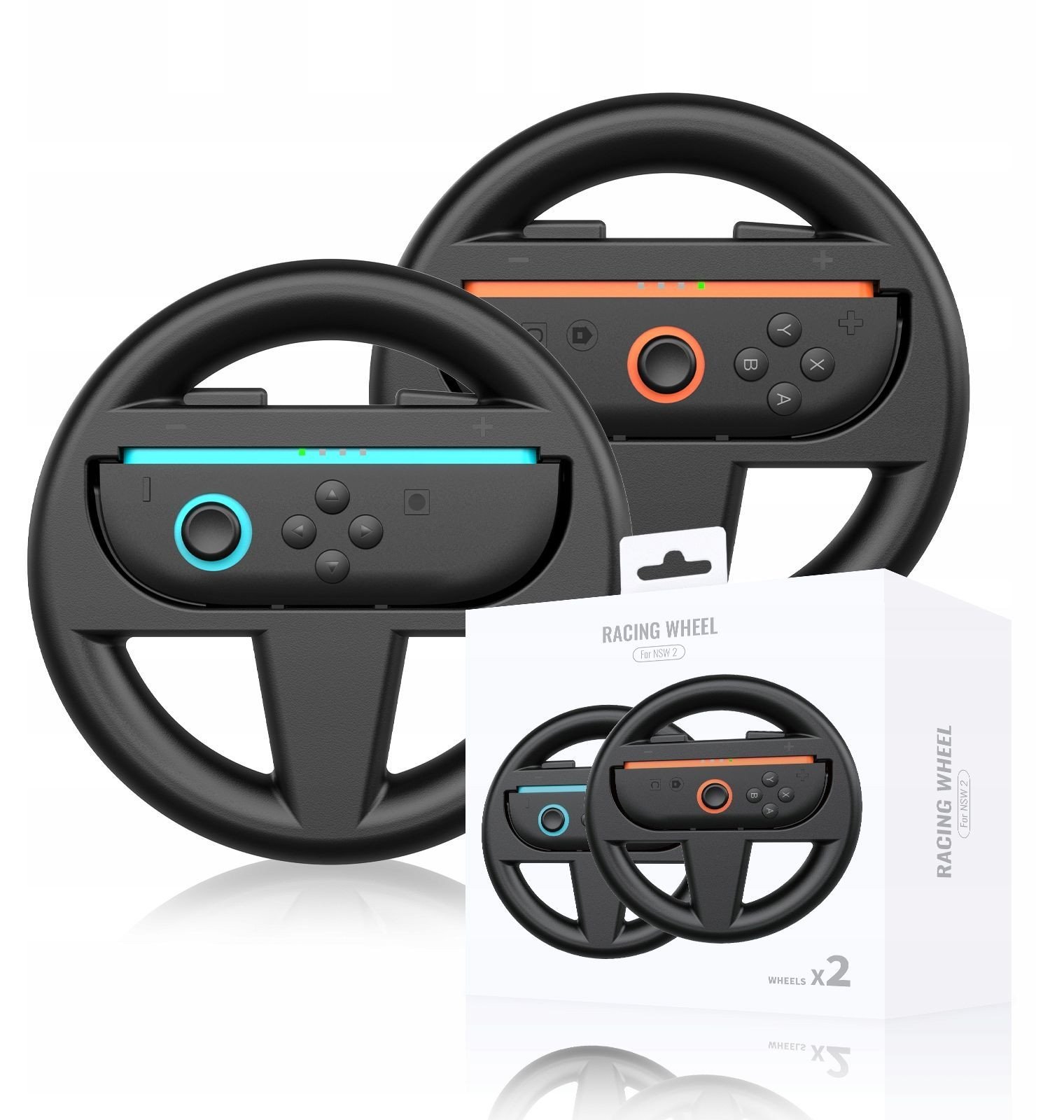 2x Kierownica Uchwyt Na Joy-con Do Nintendo Switch 2 Nsw2 Do Mario Kart / 2x Czarny / Jys-ns226