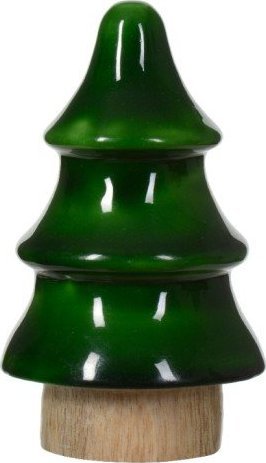 Figurka Kaemingk Choinka figurka świąteczna drewniana zielona 11 x 6,5 cm