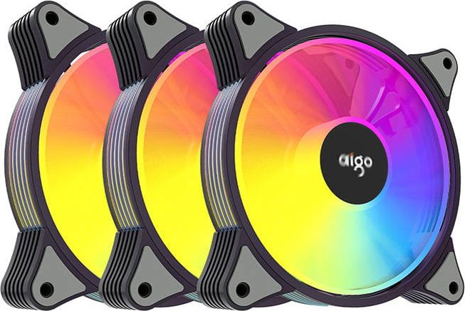 Wentylator Aigo AR12 ARGB 3-pack + Hub + Pilot