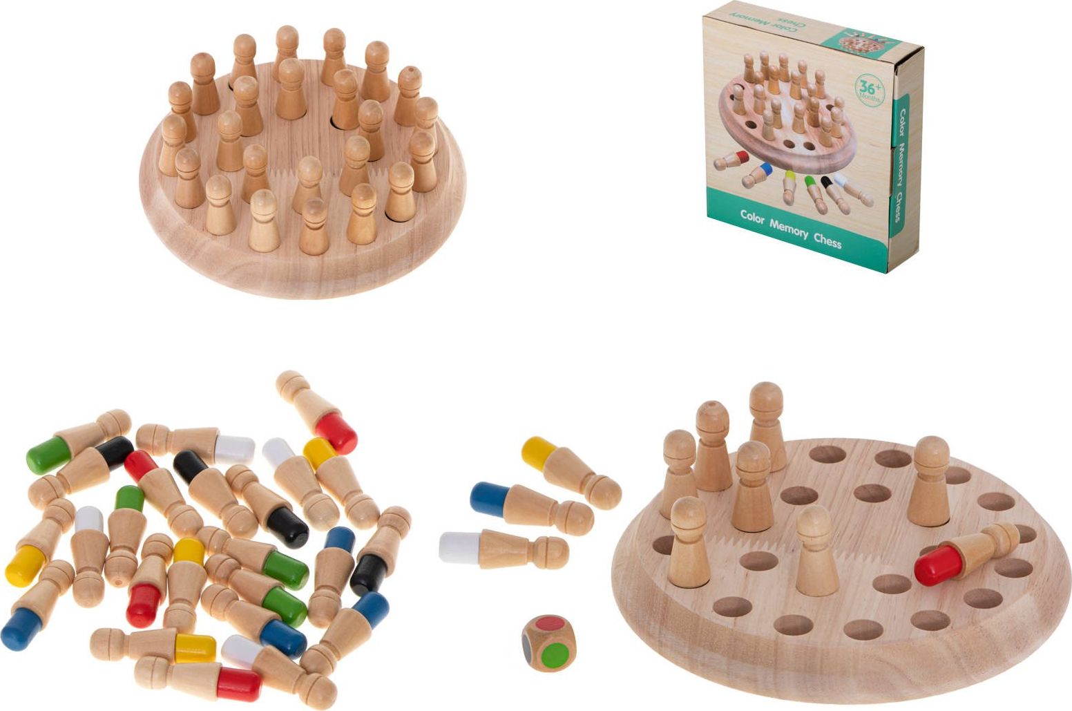 KIK Gra logiczna memory chińczyk dopasuj kolory