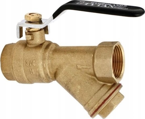 Tytan H-ZAWÓR KULOWY WODNY 1/2" TYTAN Z FILTREM SKOŚNYM // ZKWF-15-WW-R-H-TYTAN