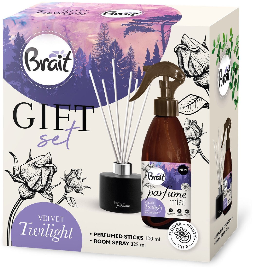 Dyfuzor zapachowy Brait Home Perfumy Zestaw prezentowy Velvet Twilight 325ml