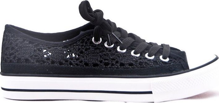 BELLO STAR Tenisówki koronkowe czarne-37