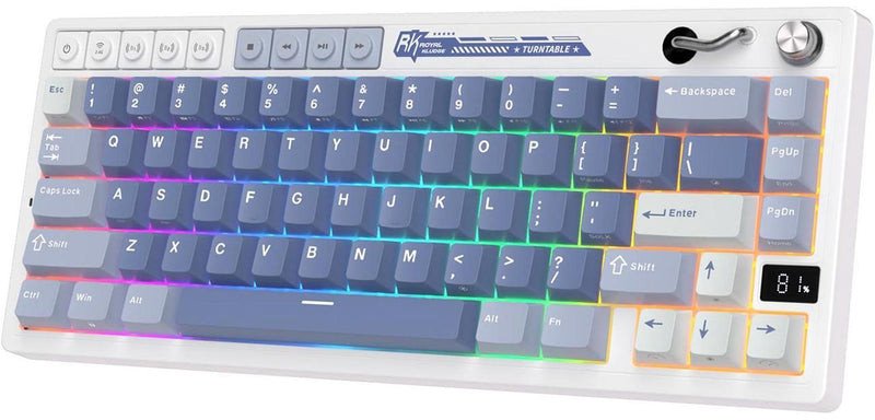 ROYAL KLUDGE RK M65 Ocean Blue Gaming Keyboard Cream switch