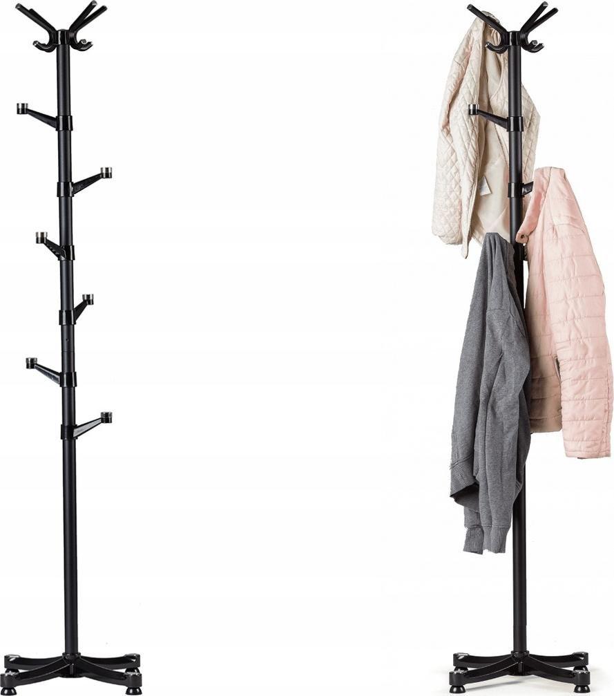 ModernHome Wieszak na ubrania odzież stojący czarny Goodhome