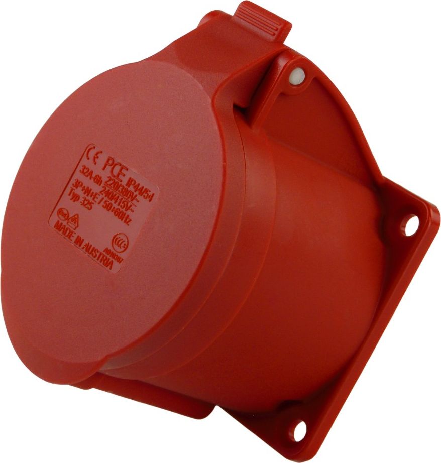 PCE Gniazdo montażowe CEE proste 32A 5P 6h IP44 tablicowe Typ 325 PCE 7275