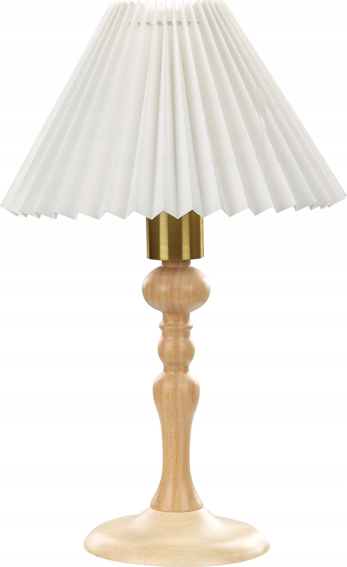 Lampa stołowa Beliani Lampka nocna drewniana jasna COOKS