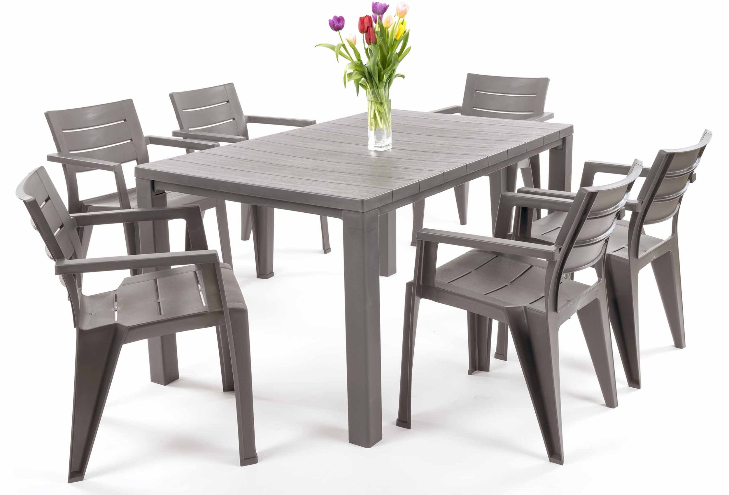 Zestaw mebli ogrodowych Julie/Julie dla 6 osób cappuccino