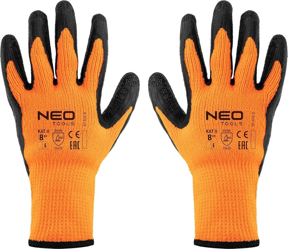 Neo Rękawice robocze ocieplane, poliester powlekane lateksem, 2242X, rozmiar 8