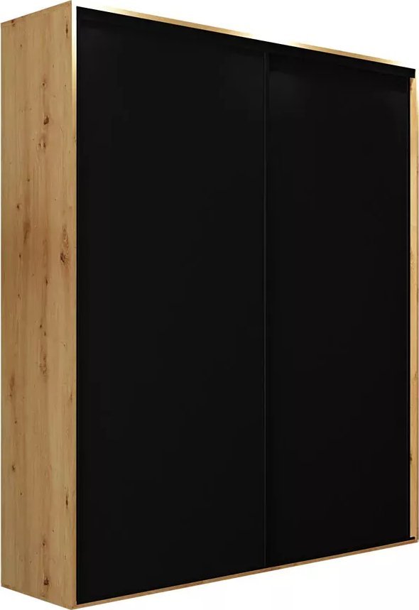 Elior Szafa przesuwna dąb artisan + czarny - Savona 2X