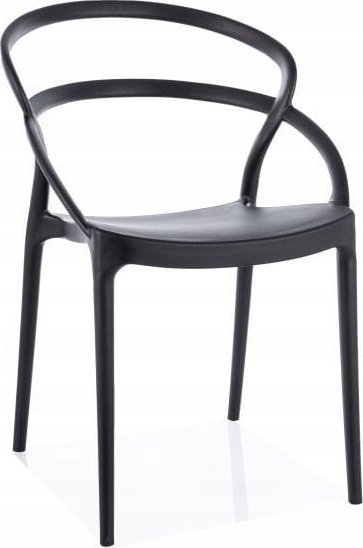 Signal Krzesło tarasowe ogrodowe GLIS czarne