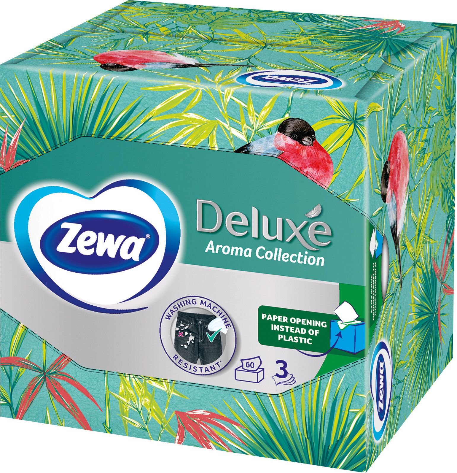 Zewa Vienkartinės nosinaitės ZEWA Deluxe Aroma, 3 sluok., 60 vnt., dėžutėje