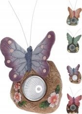 Koopman Lampka ogrodowa solarna LED motyl 11 cm