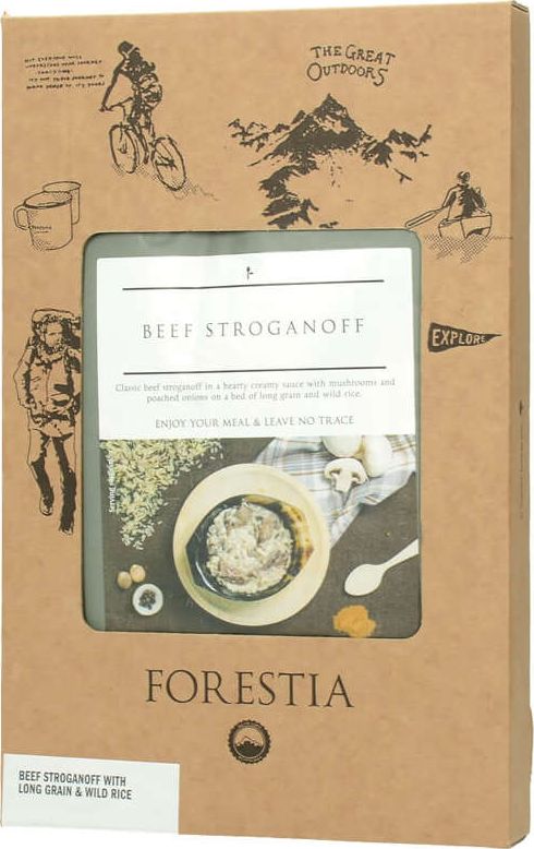Forestia Danie turystyczne Boeuf strogonow w sosie śmietanowym z ryżem 350g