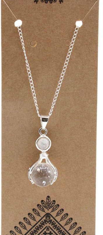 Wisiorek z kulą - Kwarc Skalny