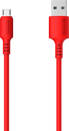 Kabel USB Somostel USB-A - microUSB 1.2 m Czerwony (SMS-BP06 USB - micro USB Czerwony)