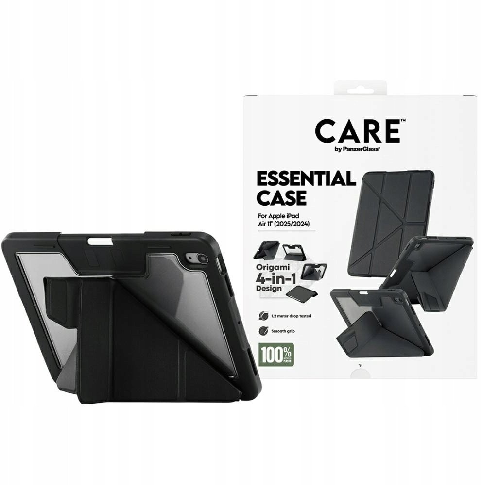 Etui Care by PanzerGlass Y fold do iPad Air 11" (2024/2025) czarny