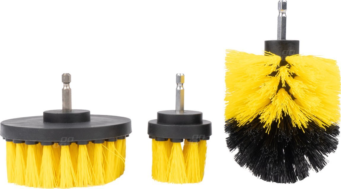 AMiO Szczotki sprzątające czyszczące na wiertarkę wkrętarkę 3 el. amio-04017