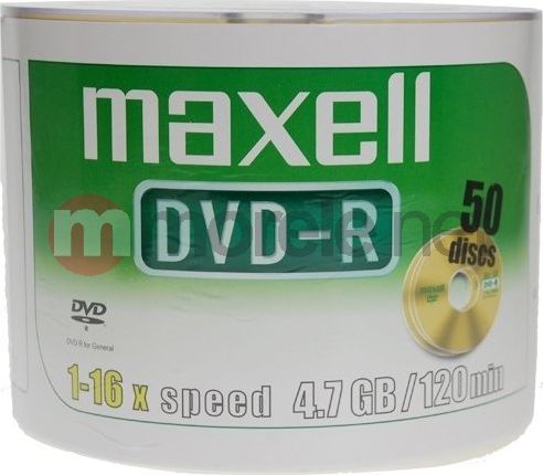 Maxell DVD-R 4.7 GB 16x 50 sztuk (275732.40.TW)