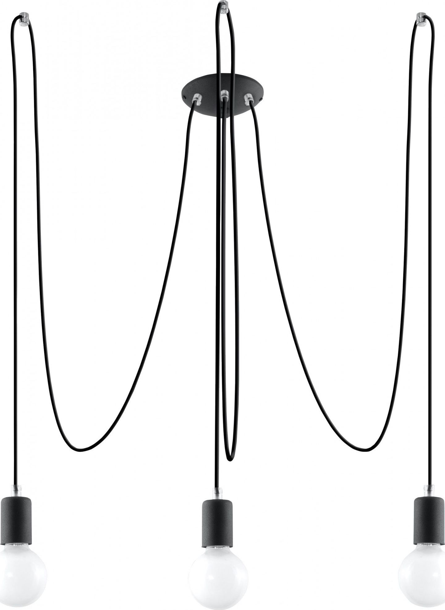 Lampa wisząca Lumes Industrialny żyrandol 3 klosze E827-Edisos