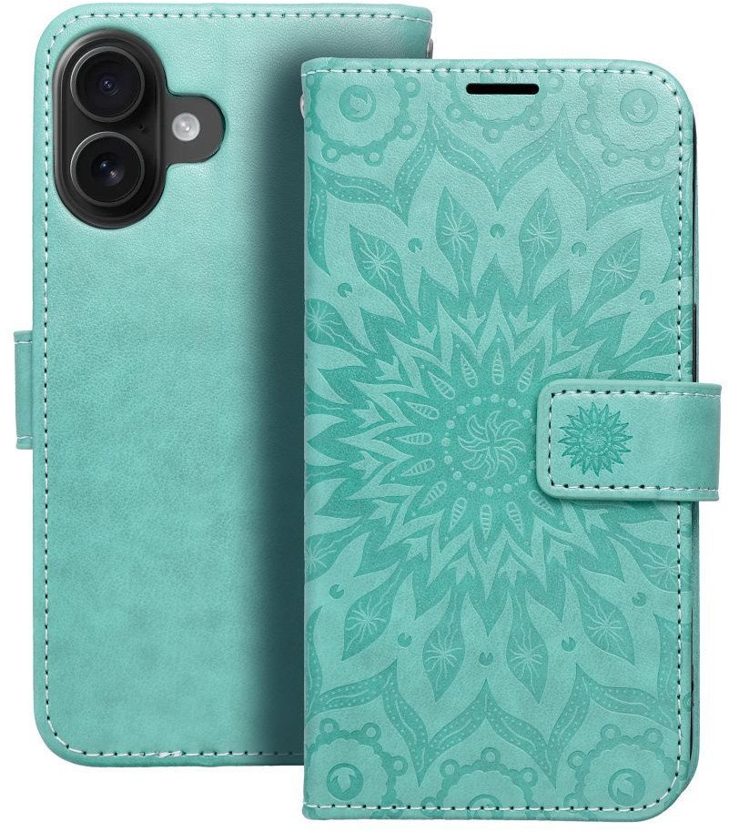 Kabura MEZZO Book do IPHONE 17 mandala zielony