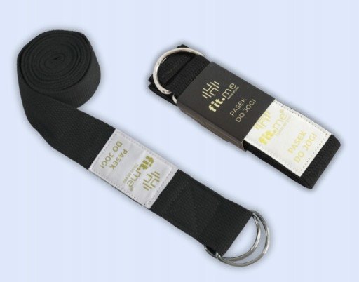 Fit.me Pasek do jogi czarny 183*3.8cm