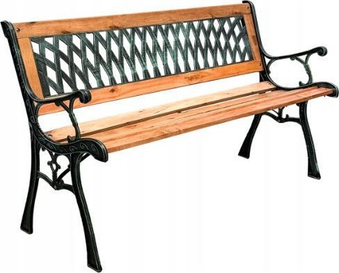 Ławka ogrodowa drewniana taras patio 126x52x73,50 cm