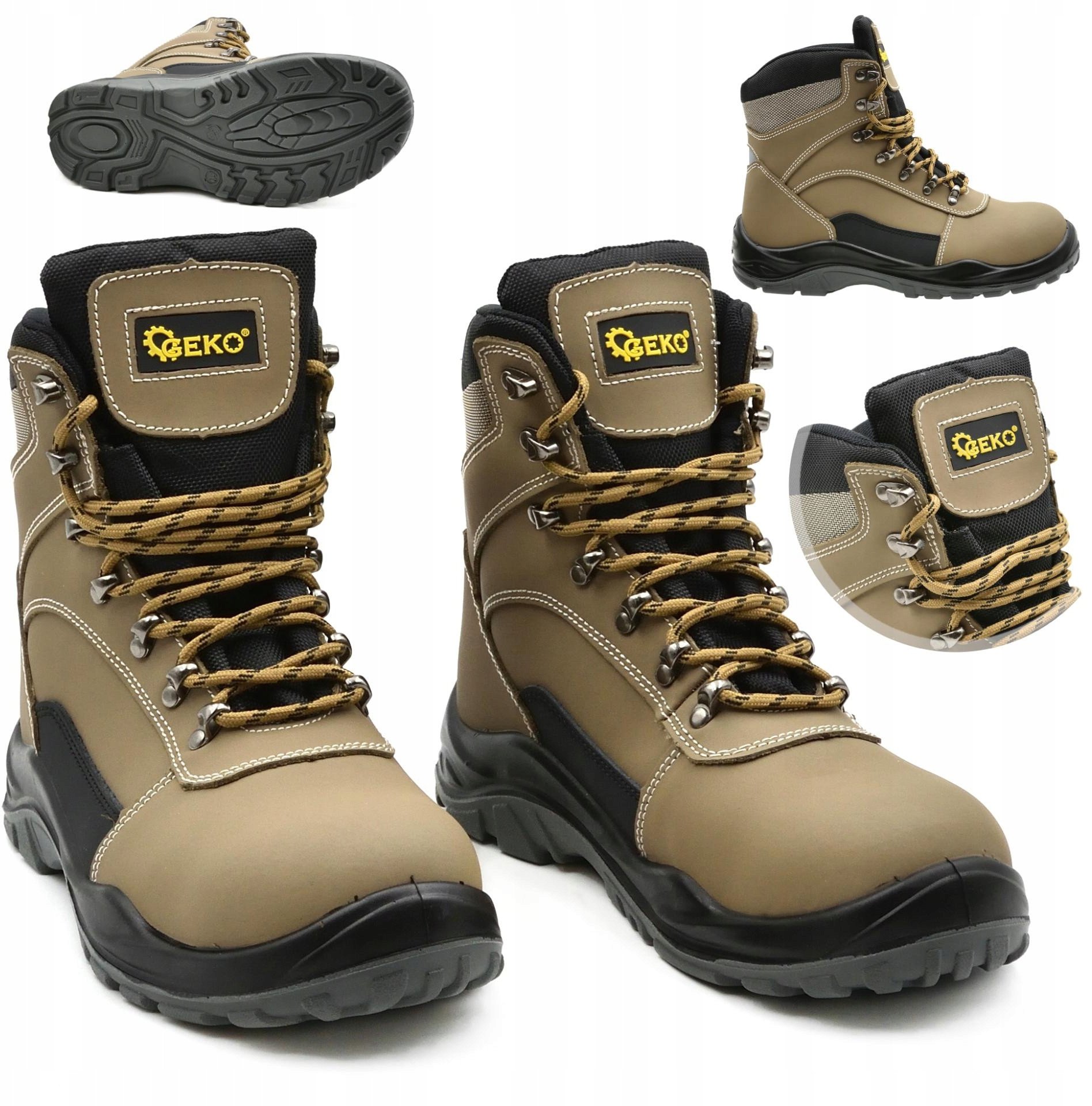 Geko Buty ochronne model nr 7 nubuk wysokie S3 SRC - r. 44 (10)