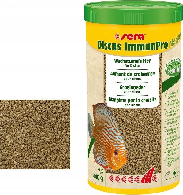 Sera sera Discus ImmunPro Nature 1.000 ml - pokarm dla pielęgnic