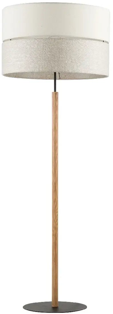 Lampa podłogowa TK Lighting Podłogowa lniana lampa Eco* 5597 tuba sosna biały beżowy