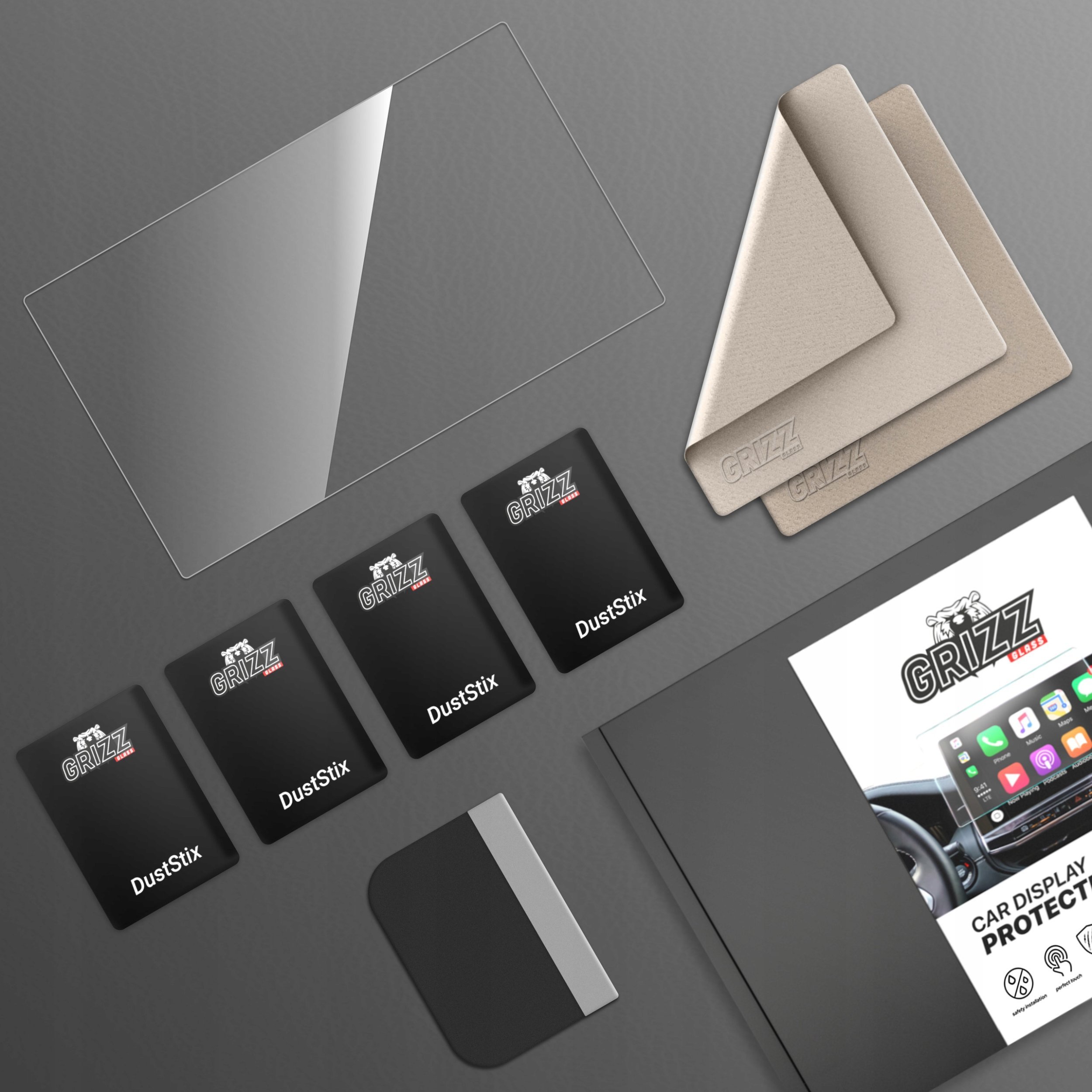 GrizzGlass Folia ceramiczna CarDisplay Protection do Skoda Octavia 4 10" Facelift (2024-2025) [2w1]