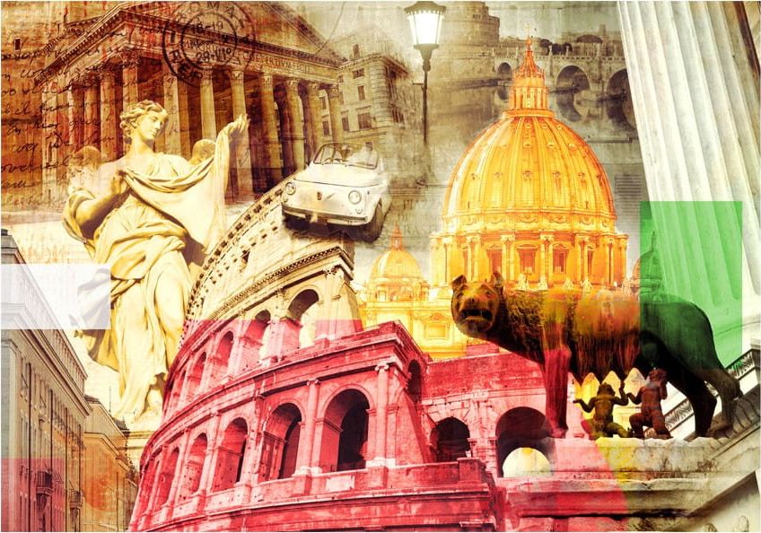 DecoNest Fototapeta - Rzym - kolaż - 250X175