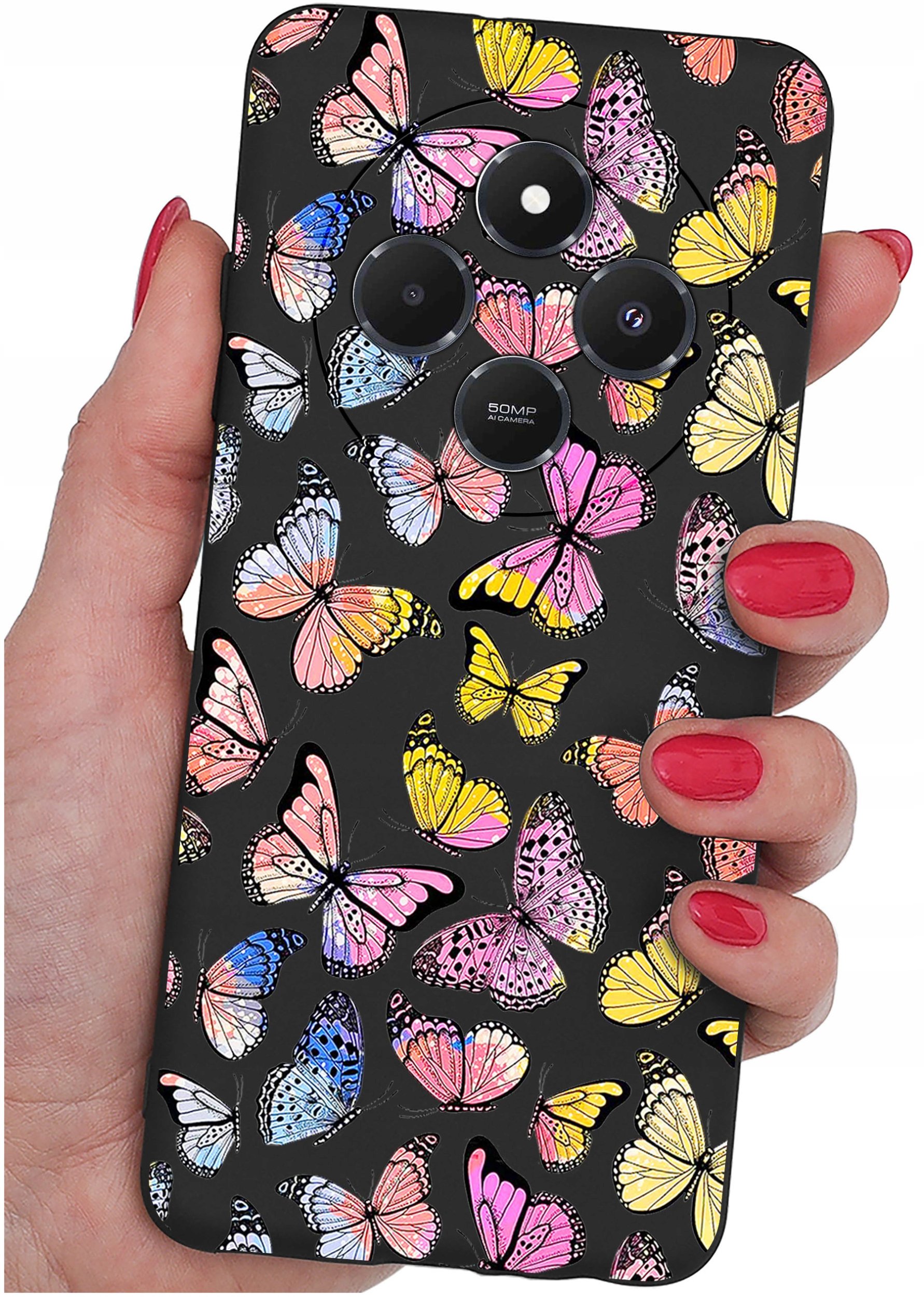 Etui do Xiaomi Redmi 14C WZORY |SILIKONOWE MATT CASE + SZKŁO 9H