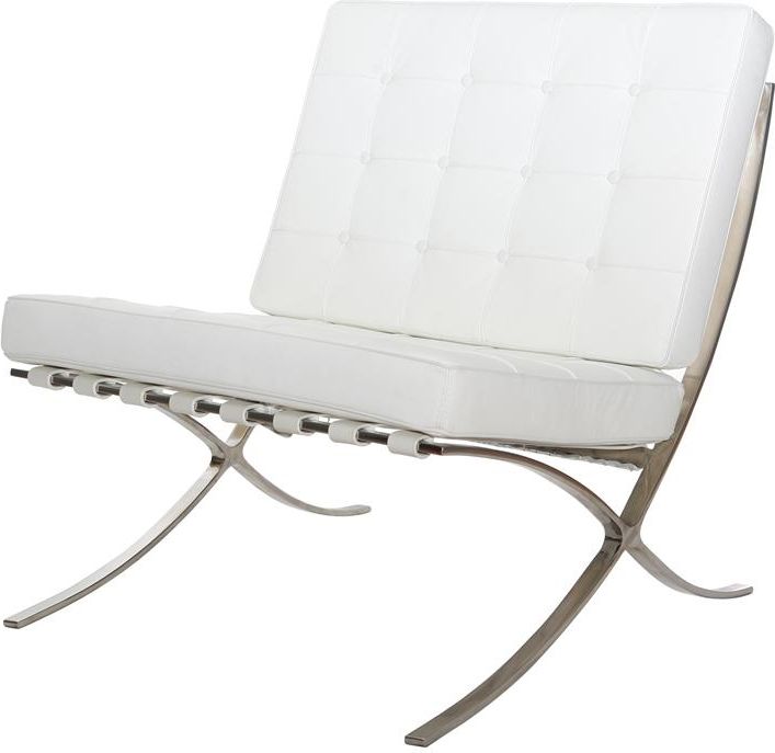 D2 Design Fotel BA1 skóra naturalna biała